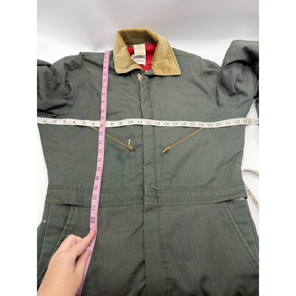 Walls Zero Zone Insulated Coveralls Size M 38-40 Green Vintage Made USA Workwear - Picture 5 of 10